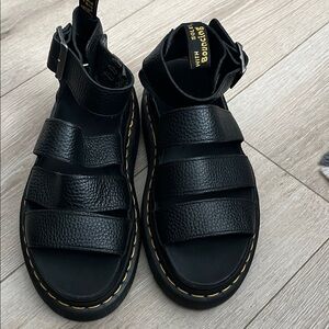 Dr. Martens Black Leather Sandals